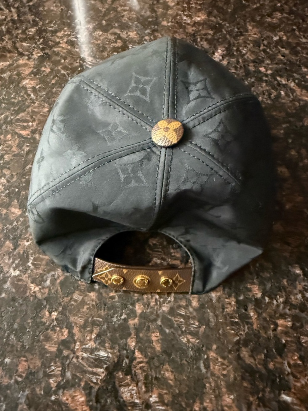 Authentic Louis Vuitton Black and Brown Monogram Baseball Cap - Picture 3 of 3